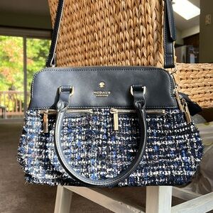 Modalu ‘Pippa’ tweed navy bag